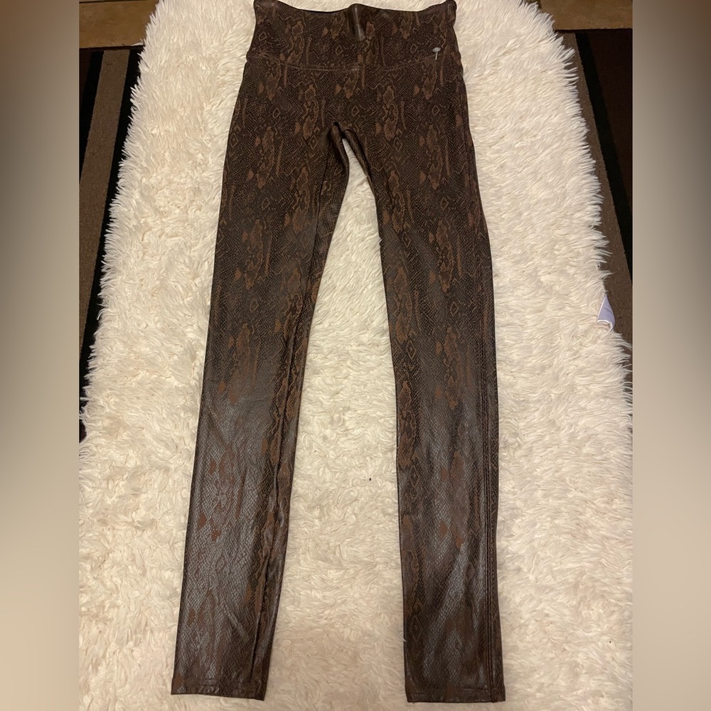 Spanx Faux Leather Snakeskin Leggings